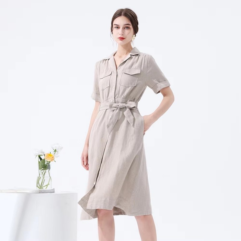 Plain-colored summer dresses are available for customization